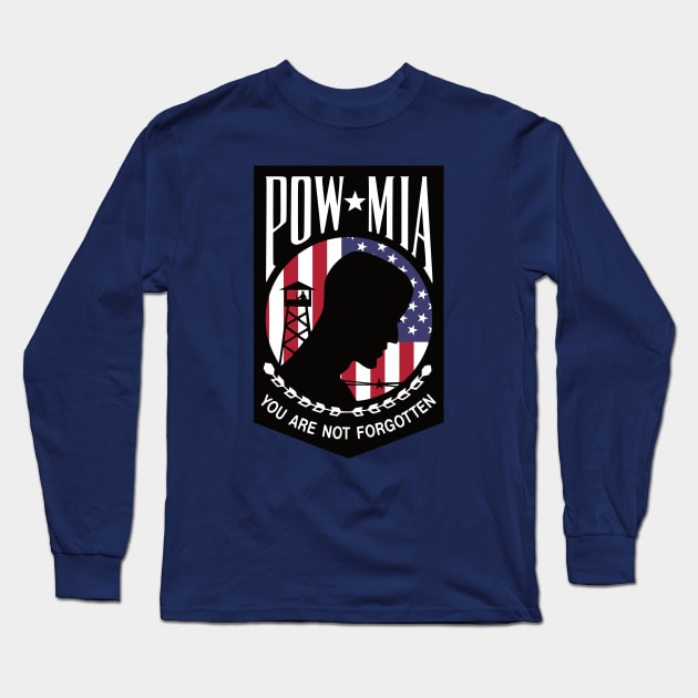 Pow Mia Flag USA prisoner of war you are not forgotten Long Sleeve T-Shirt by Beltschazar